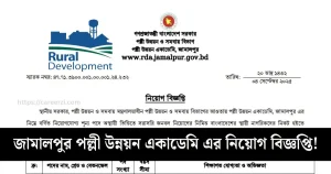 Jamalpur Rural Development Academy Job Circular 2025