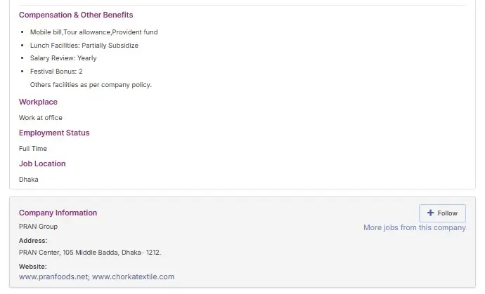 PRAN Group Job Circular Image