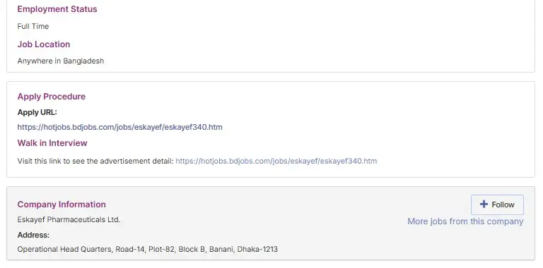 SKF Pharmaceuticals Limited Job Circular Image